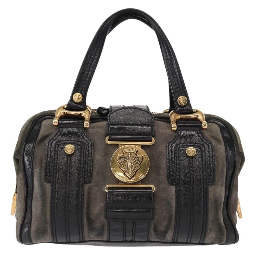 Gucci Suede Histeria Handbag Black